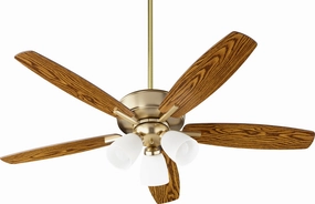 Breeze 52"Ceiling Fan Aged Brass compact electric fans for small spaces