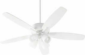 Breeze 52"Ceiling Fan Studio White home fans with built-in timer settings