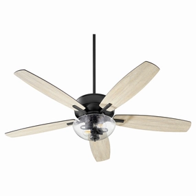 Breeze 52"Ceiling Fan Textured Black stylish medium fans for contemporary homes