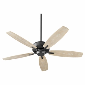 Breeze Patio 52"Patio Fan Textured Black weatherproof fans for outdoor environments