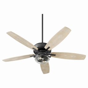Breeze Patio 52"Patio Fan Textured Black Noir weatherproof fans for outdoor environments