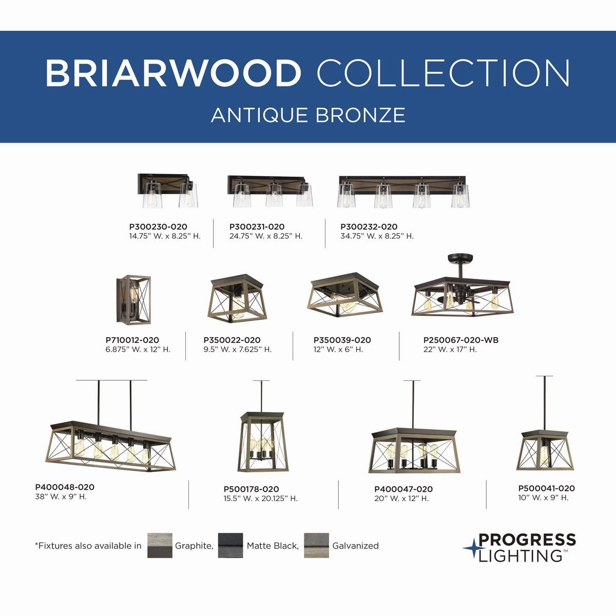 Briarwood 22"Ceiling Fan Antique Bronze