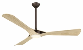 Bridge 60"Ceiling Fan Dark Bronze W/White Oak oscillating electric fans for full room circulation