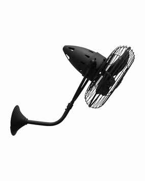 Bruna Parede 19"Ceiling Fan Matte Black oscillating electric fans for full room circulation