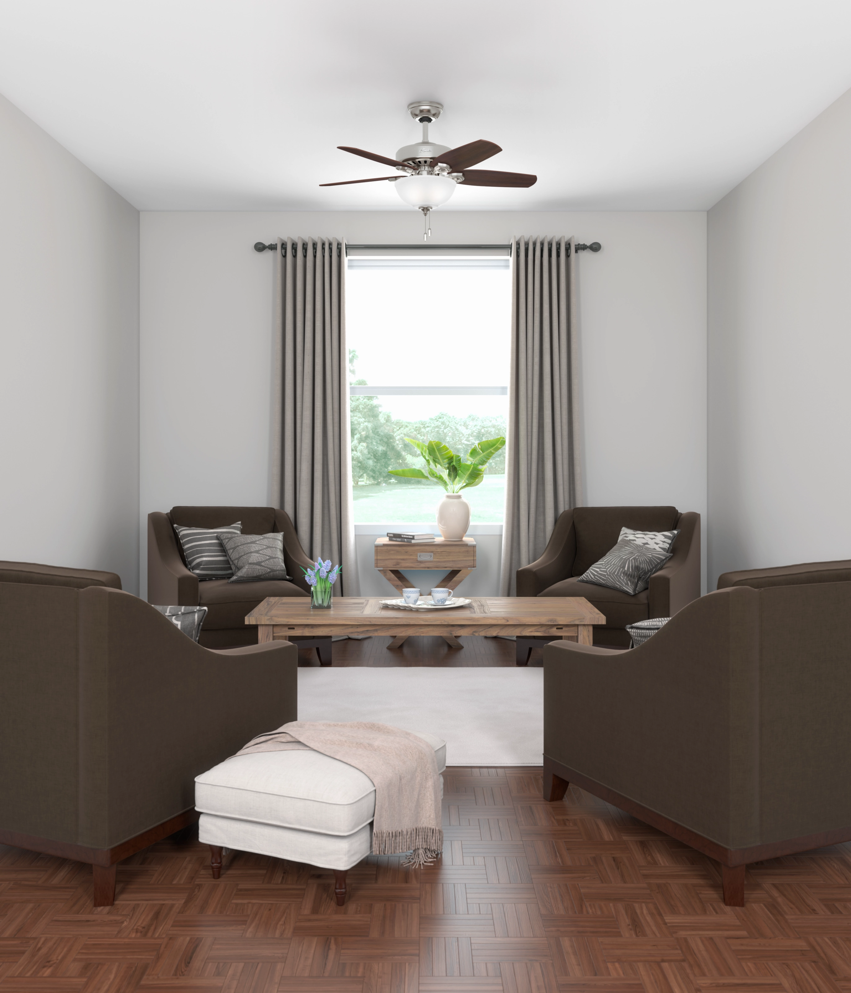 Builder 42"Ceiling Fan Brushed Nickel