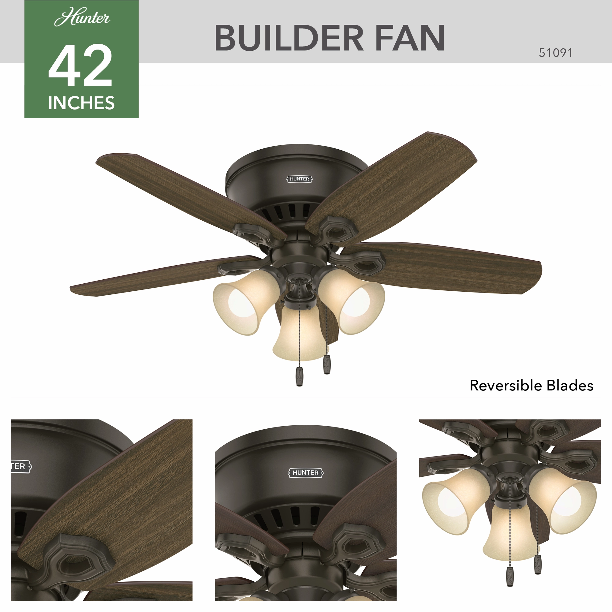 Builder 42"Ceiling Fan New Bronze