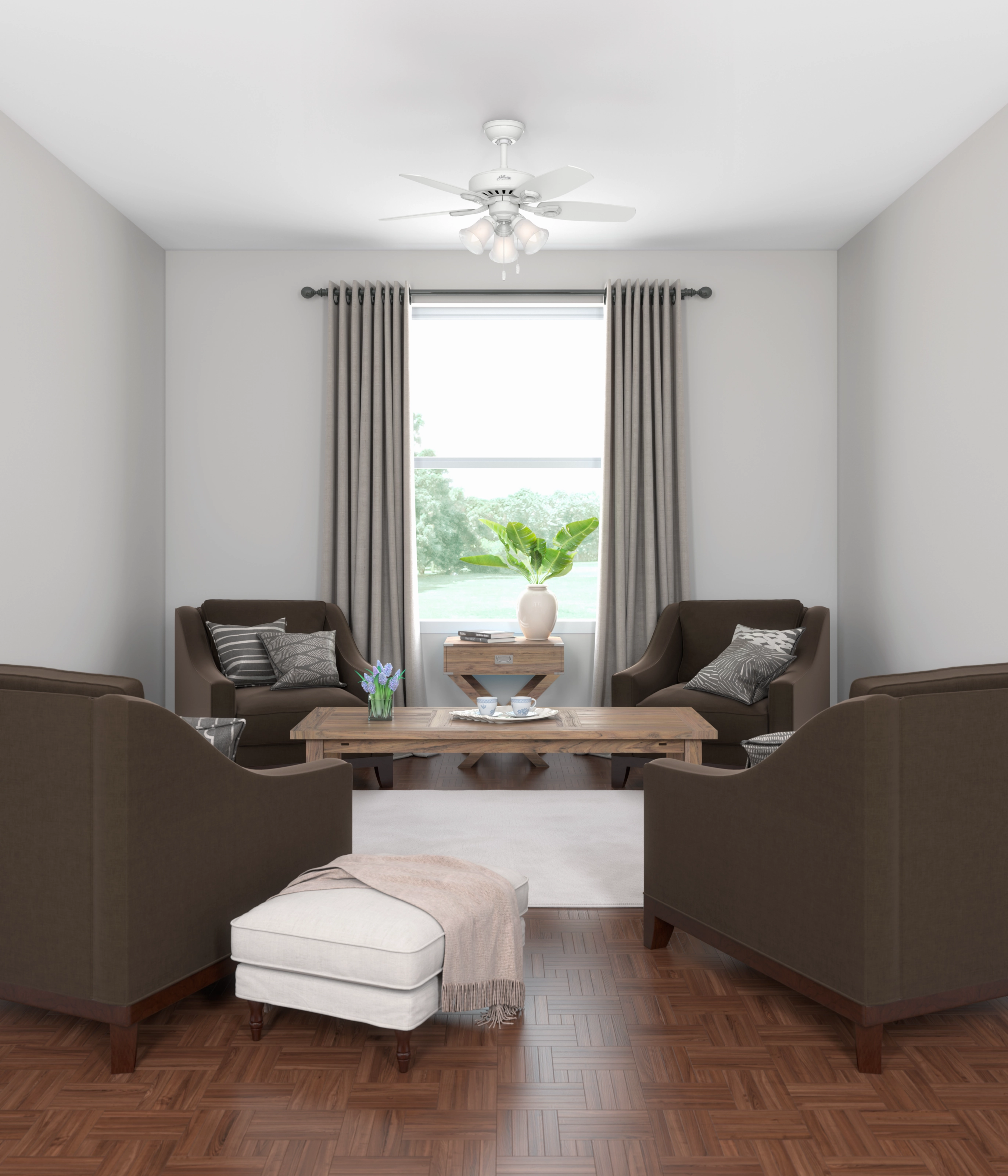 Builder 42"Ceiling Fan Snow White