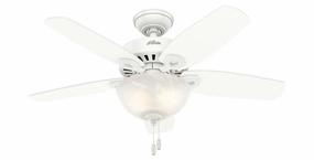 Builder 42"Ceiling Fan Snow White quiet small fans for desk or nightstand