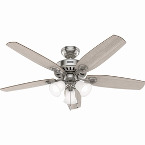 Builder 52"Ceiling Fan Brushed Nickel portable electric fans for dorm rooms