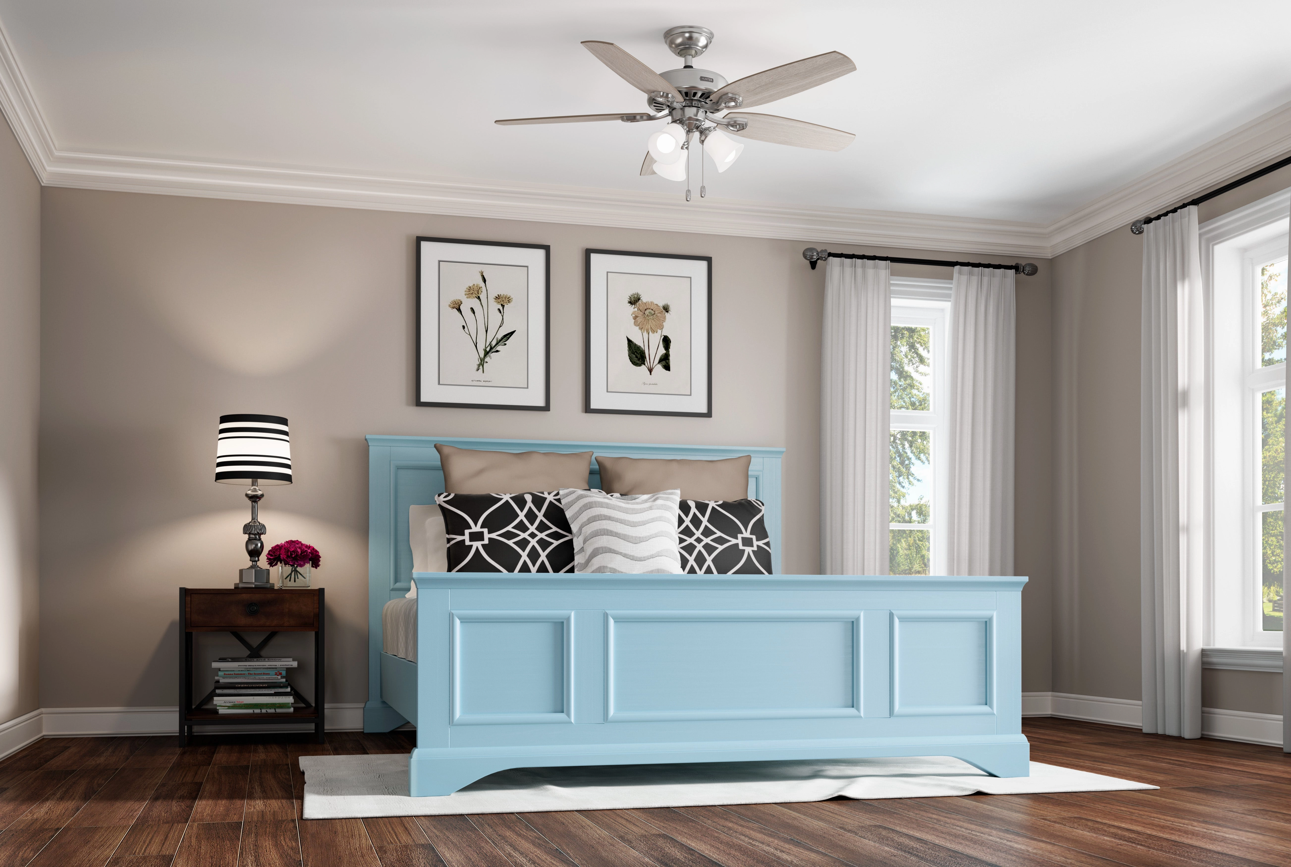 Builder 52"Ceiling Fan Brushed Nickel