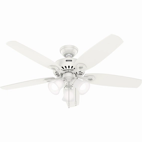 Builder 52"Ceiling Fan Fresh White low-noise fans for peaceful environments