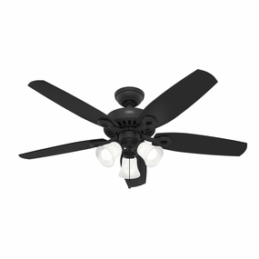 Builder 52"Ceiling Fan Matte Black oscillating electric fans for full room circulation