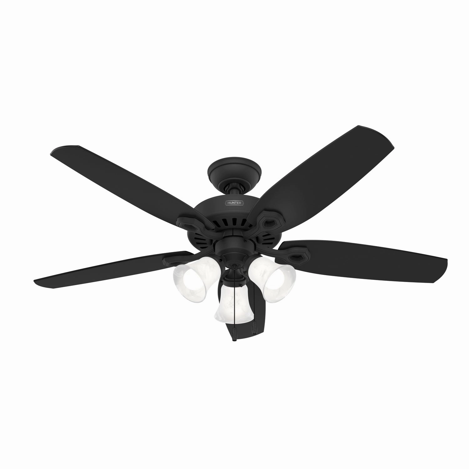 Builder 52"Ceiling Fan Matte Black oscillating electric fans for full room circulation
