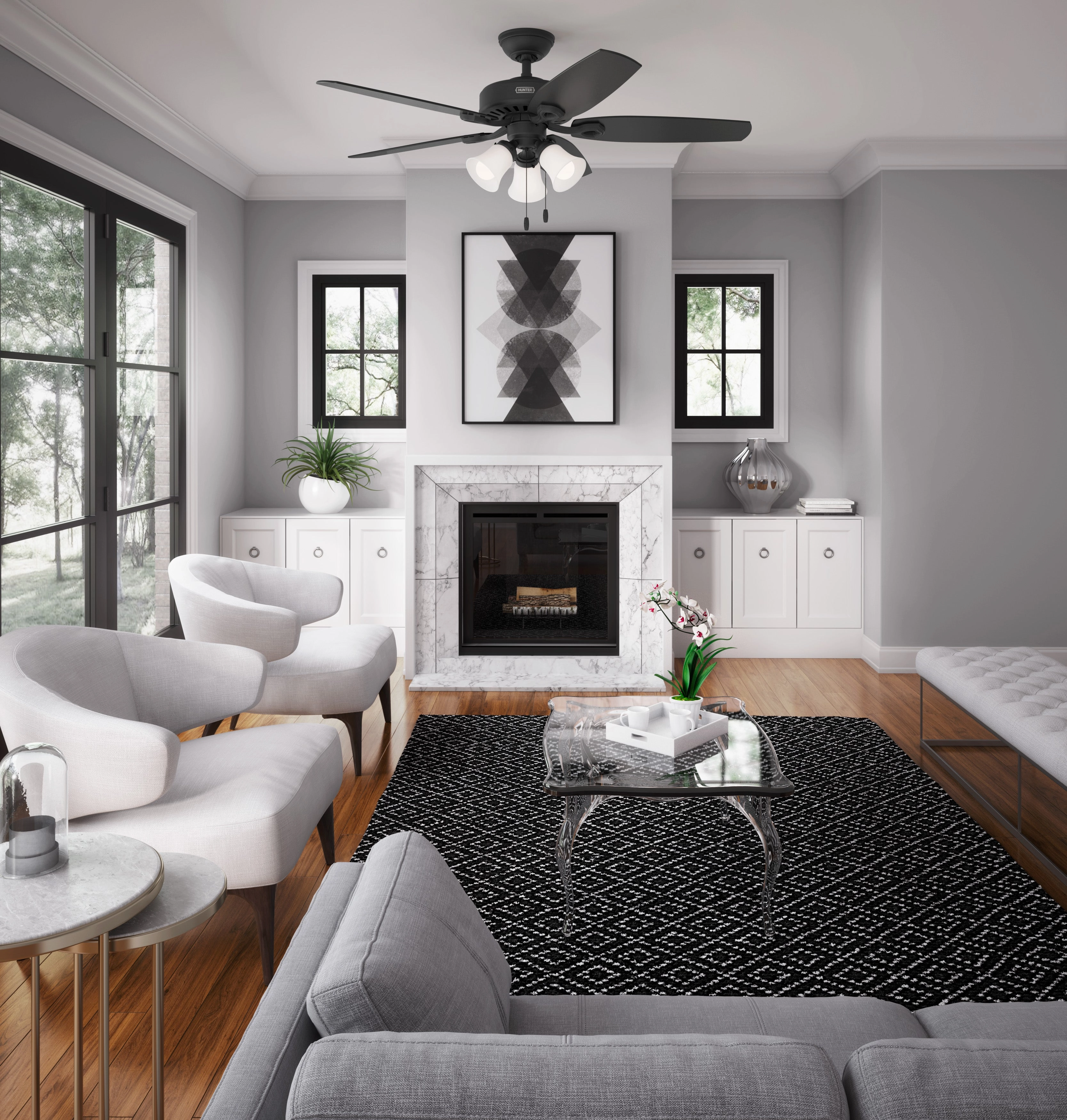 Builder 52"Ceiling Fan Matte Black
