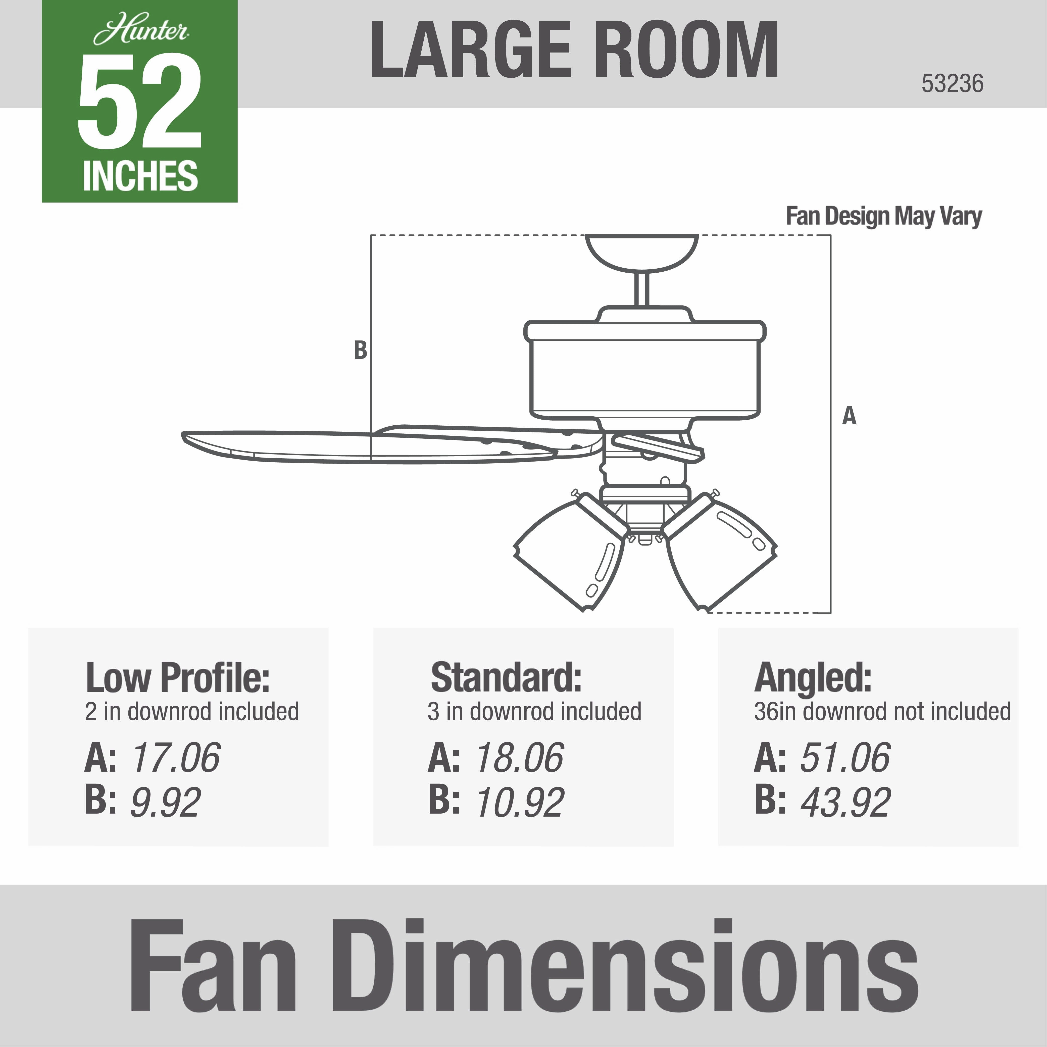Builder 52"Ceiling Fan Snow White