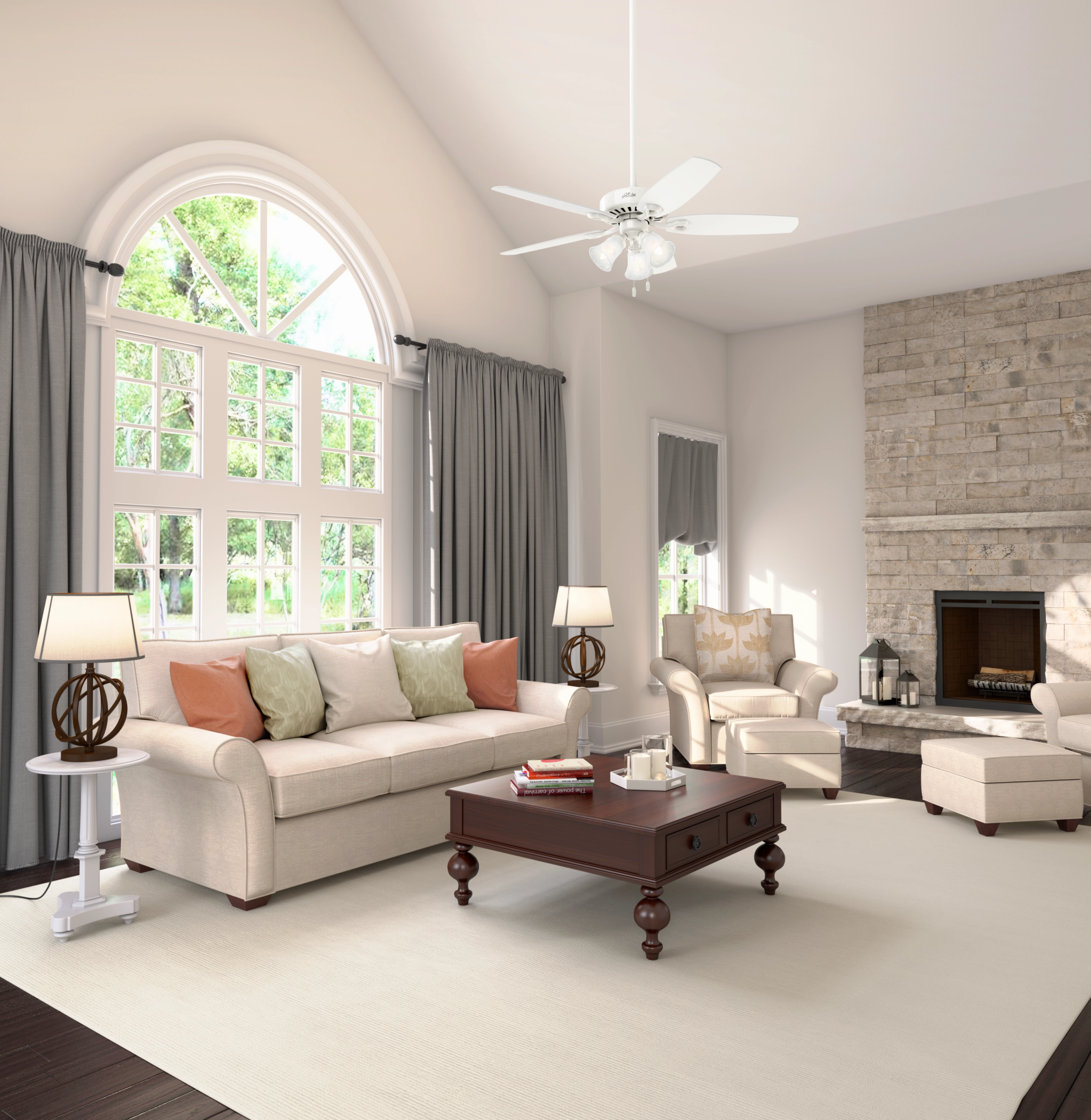Builder 52"Ceiling Fan Snow White