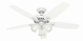 Builder 52"Ceiling Fan Snow White home fans with built-in timer settings
