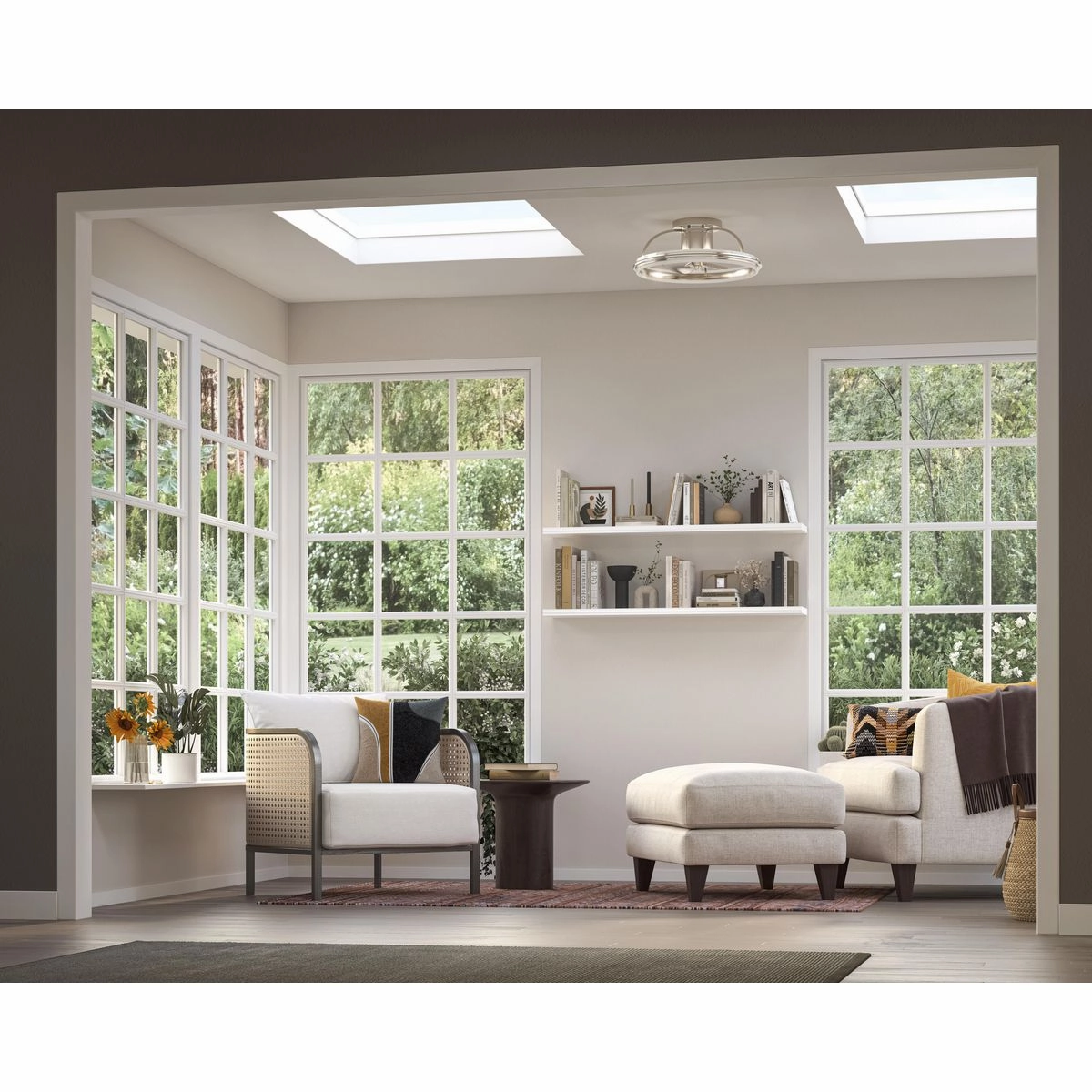 Burnett Ceiling Fan Brushed Nickel
