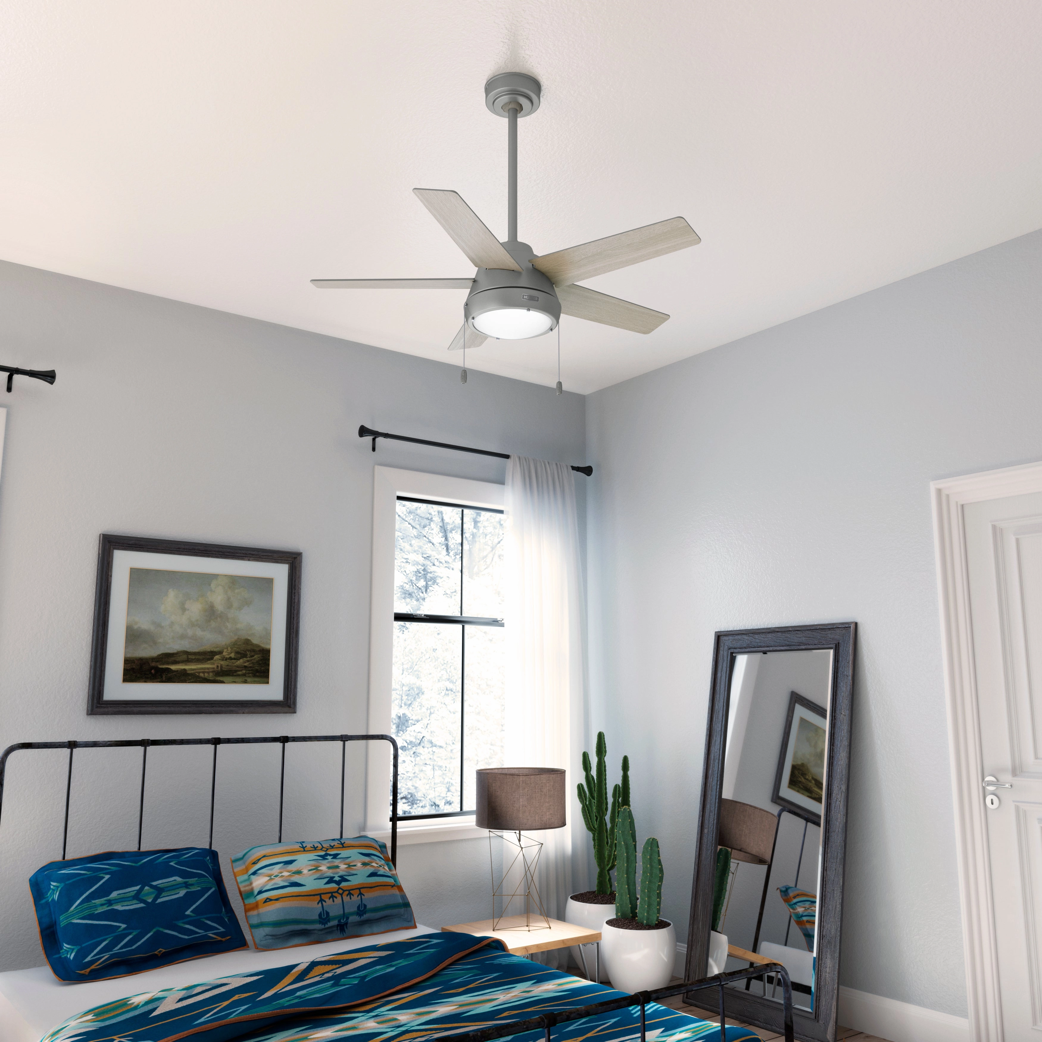 Burroughs 44"Ceiling Fan Matte Silver