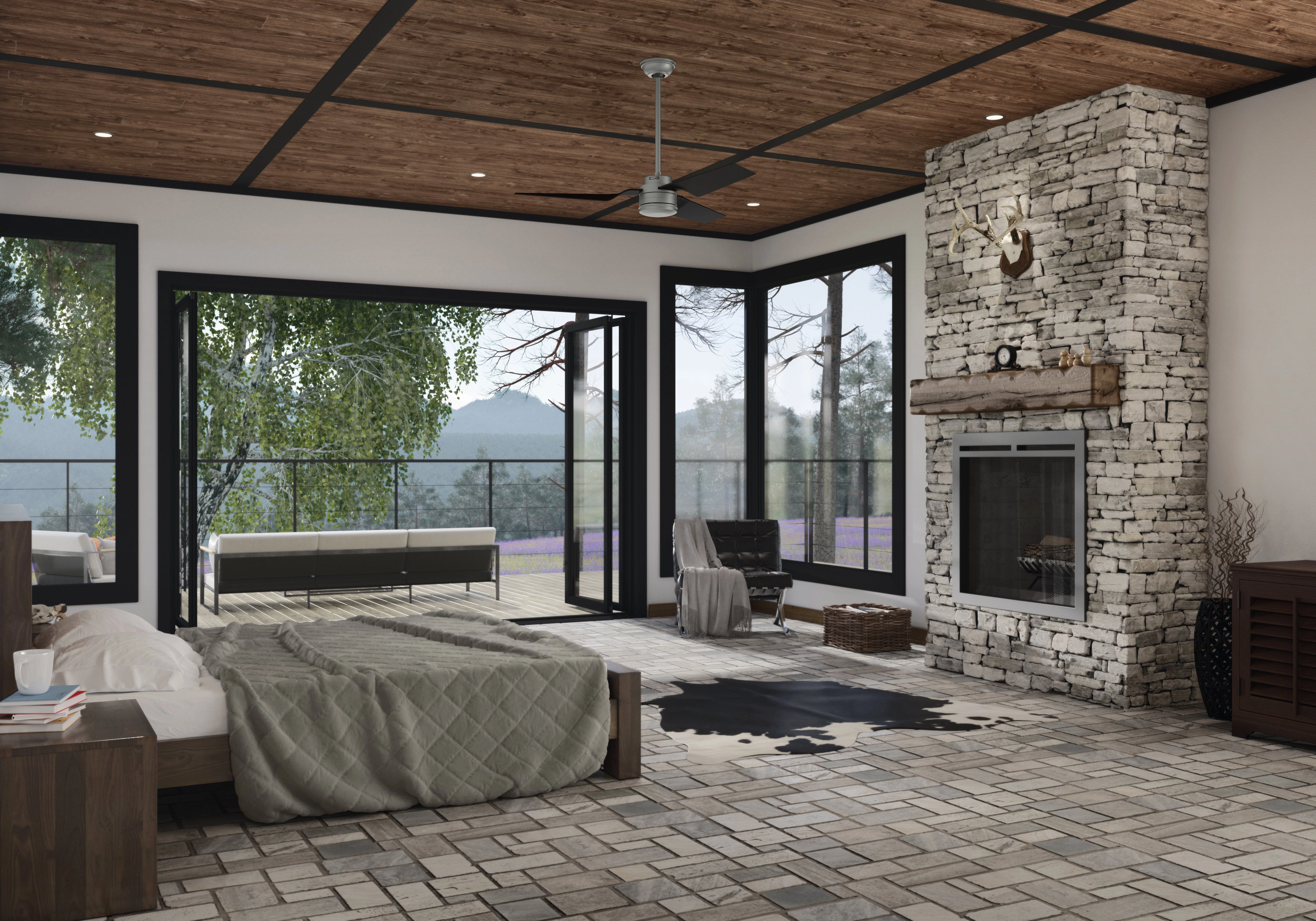 Cabo Frio 52"Ceiling Fan Matte Silver