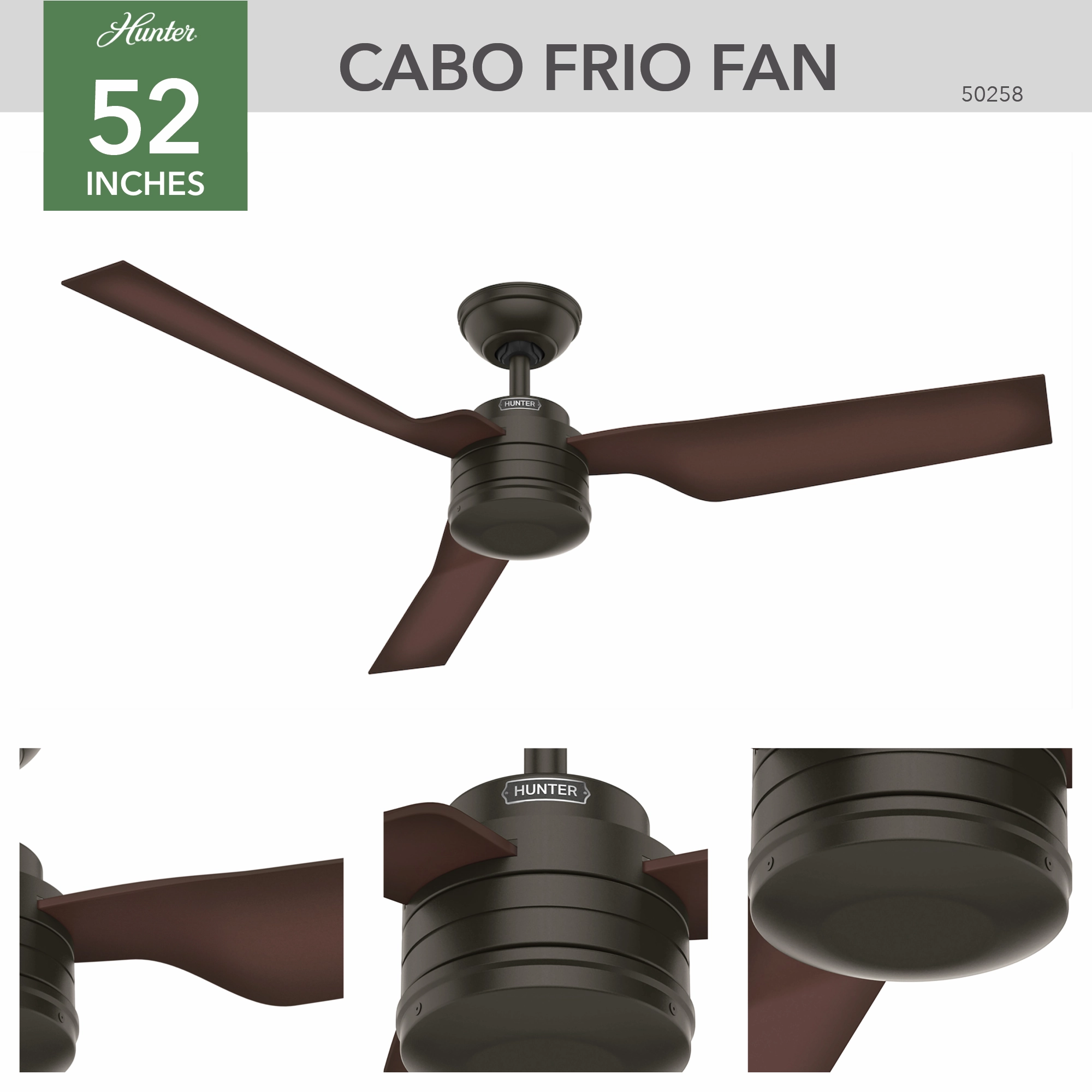 Cabo Frio 52"Ceiling Fan New Bronze