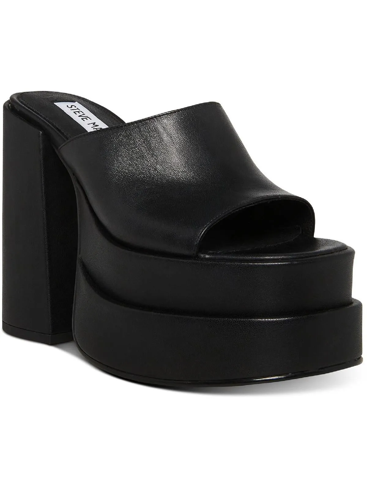 Cagey Womens Leather Platform Heels