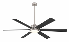 Cairo 65"Ceiling Fan Brushed Nickel Wet W/ Coal outdoor exterior fans for patio cooling