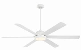Cairo 65"Ceiling Fan Flat White outdoor exterior fans for patio cooling