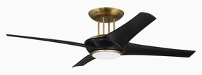 Cam 54"Ceiling Fan Flat Black/Satin Brass portable medium fans with handle design