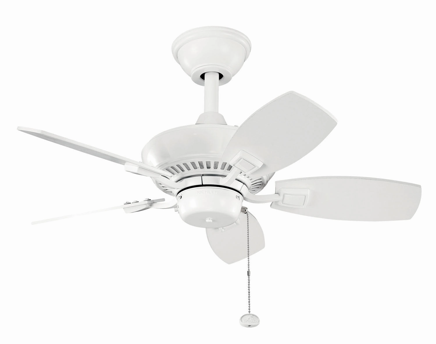 Canfield 30"Ceiling Fan White quiet small fans for desk or nightstand