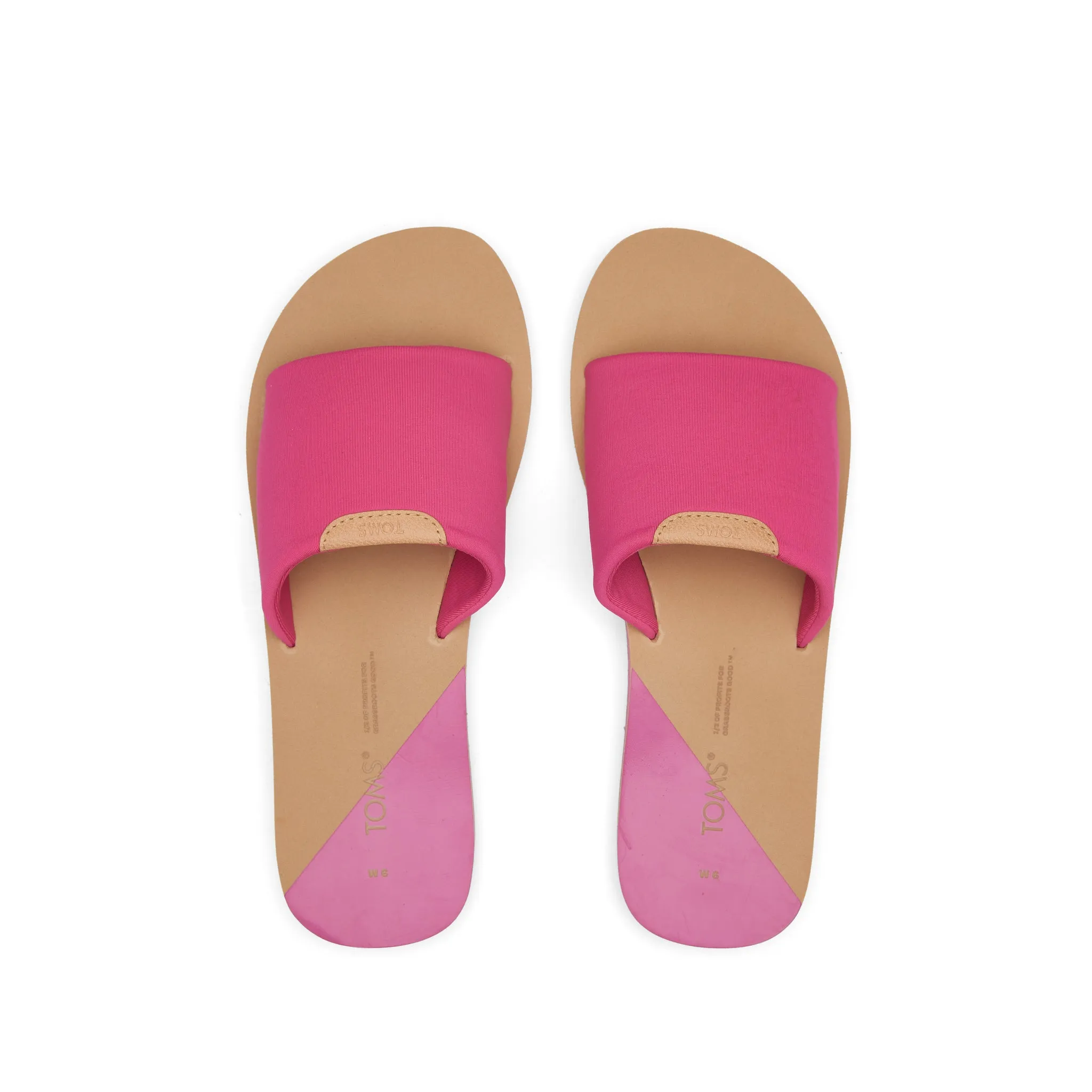 Carly Pink Jersey Slide Sandal