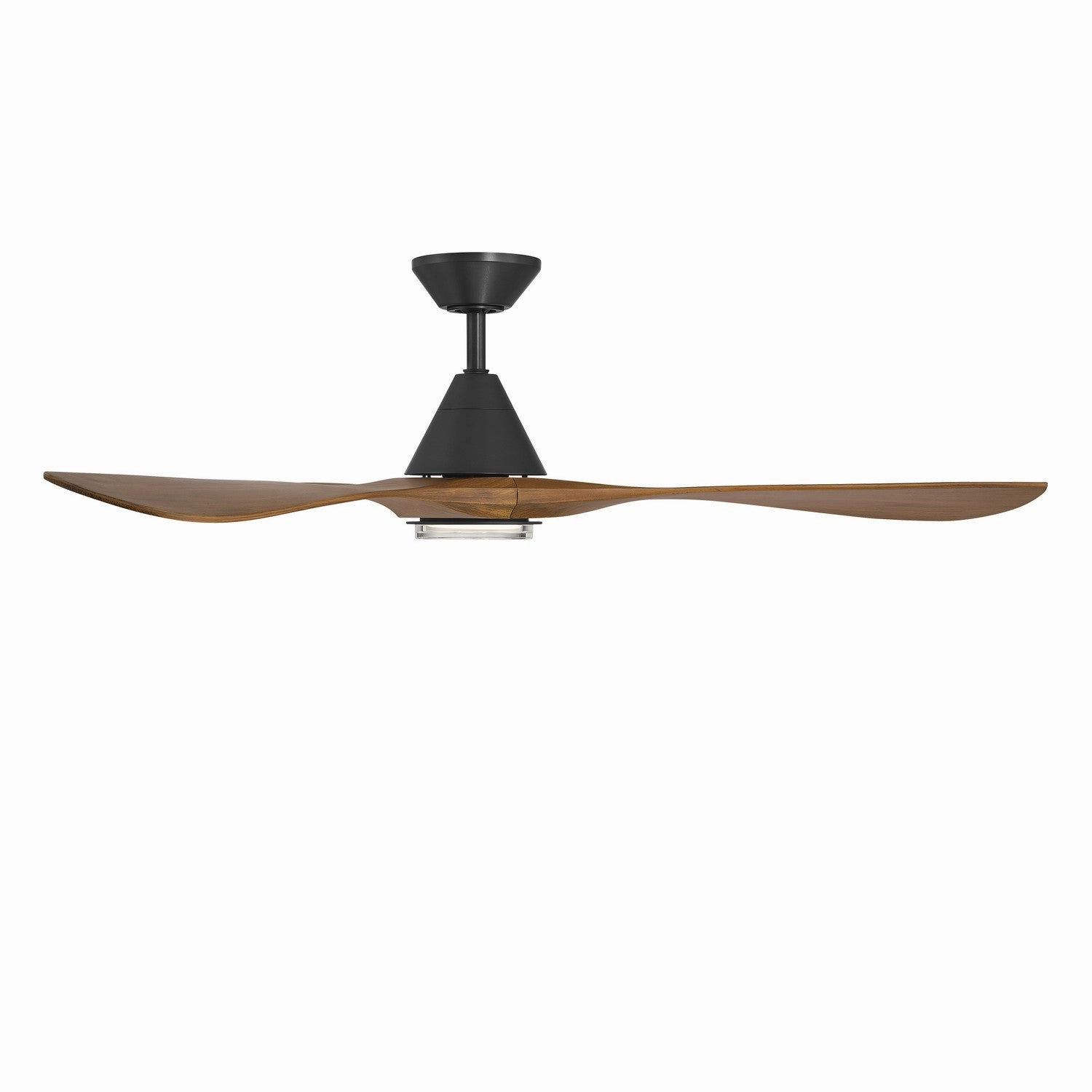 Carve 60"Ceiling Fan Matte Black/Distressed Koa