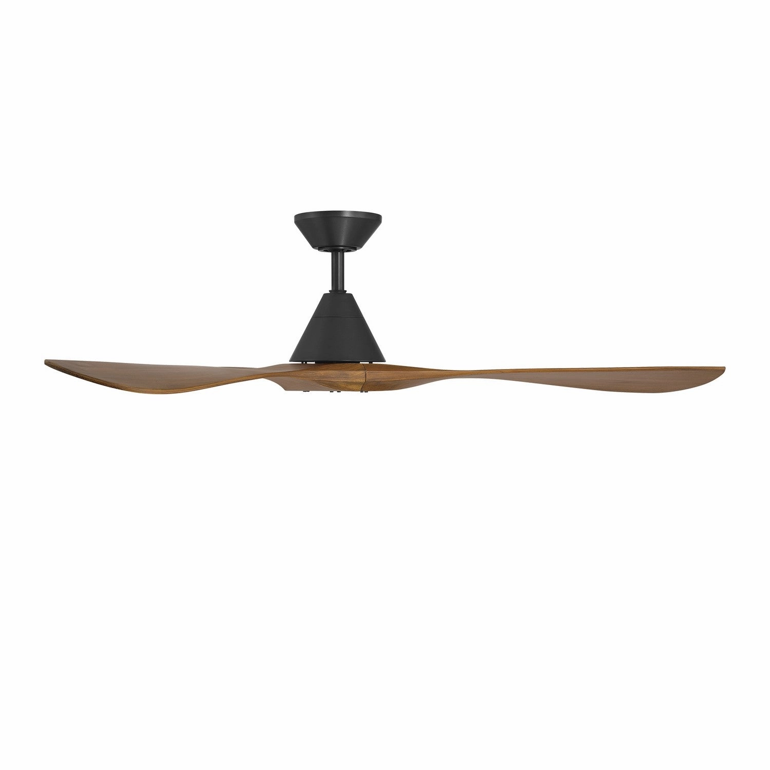 Carve 60"Ceiling Fan Matte Black/Distressed Koa