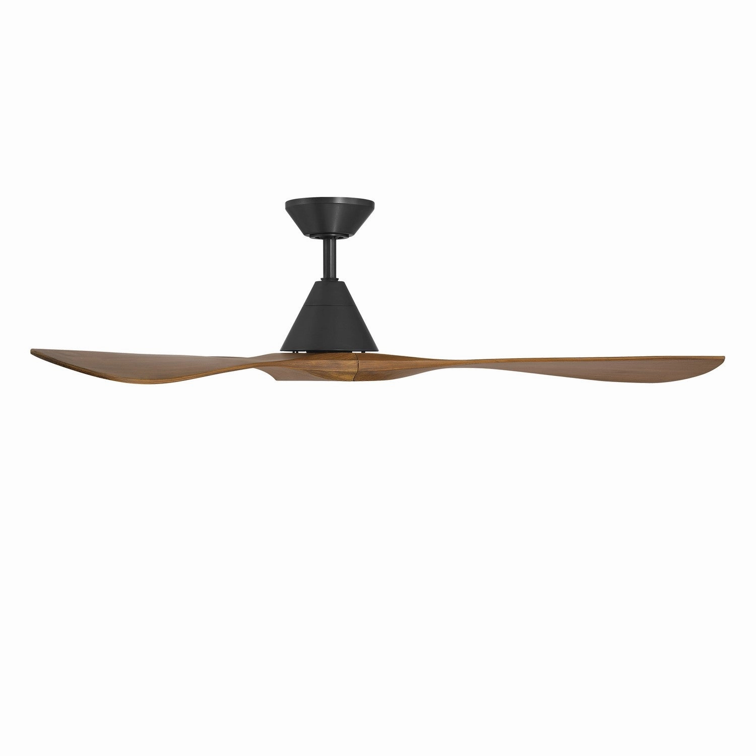 Carve 60"Ceiling Fan Matte Black/Distressed Koa