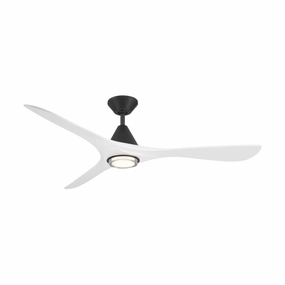 Carve 60"Ceiling Fan Matte Black/Matte White indoor electric fans with remote control