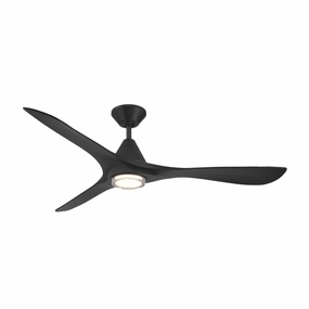 Carve 60"Ceiling Fan Matte Black indoor electric fans with remote control