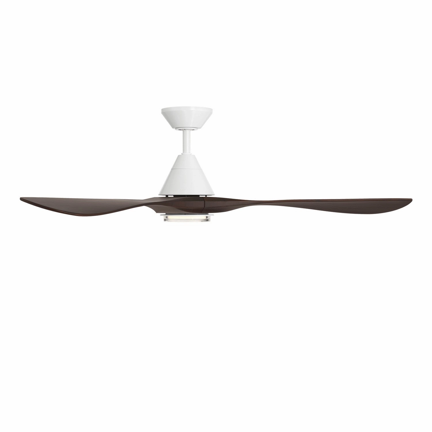 Carve 60"Ceiling Fan Matte White/Dark Walnut