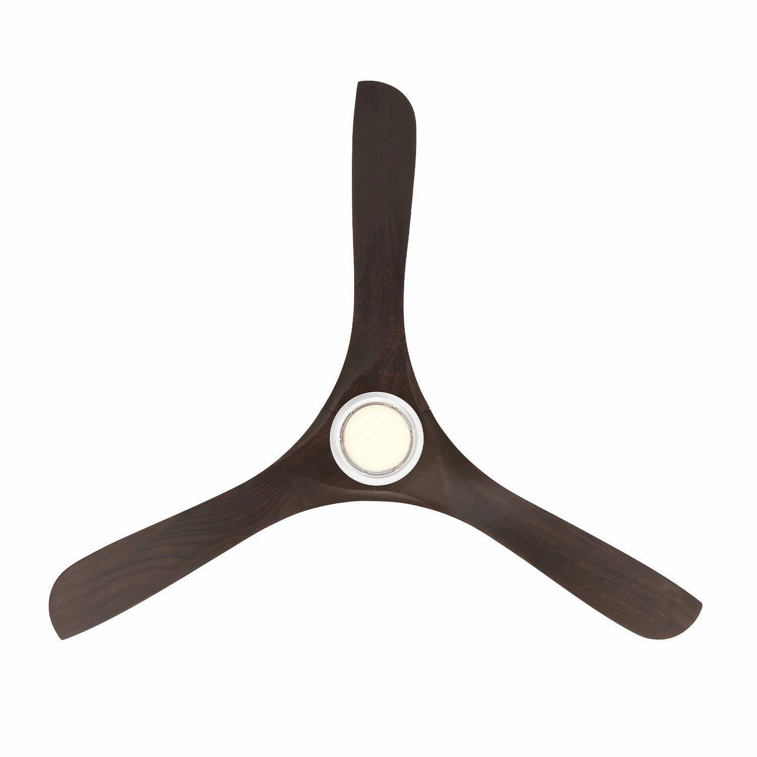 Carve 60"Ceiling Fan Matte White/Dark Walnut