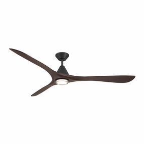 Carve 72"Ceiling Fan Matte Black/Dark Walnut versatile medium fans for any space