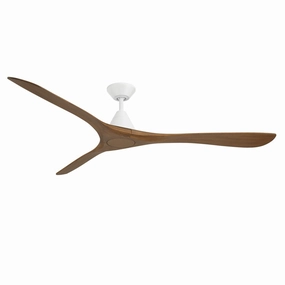 Carve 72"Ceiling Fan Matte White/Distressed Koa oscillating medium fans with strong airflow