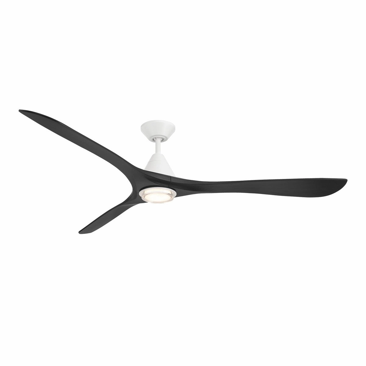 Carve 72"Ceiling Fan Matte White/Matte Black quiet electric fans for home use