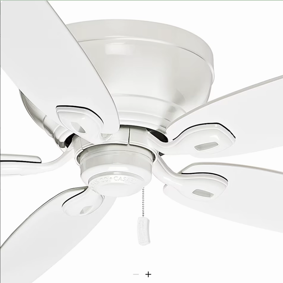 Casablanca Durant 54" Indoor Flushmount Pull Chain Ceiling Fan in Snow White