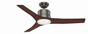 Casablanca Piston 52" Indoor/Outdoor Ceiling Fan with 17W LED and Remote Ceiling fan with adjustable speed settings