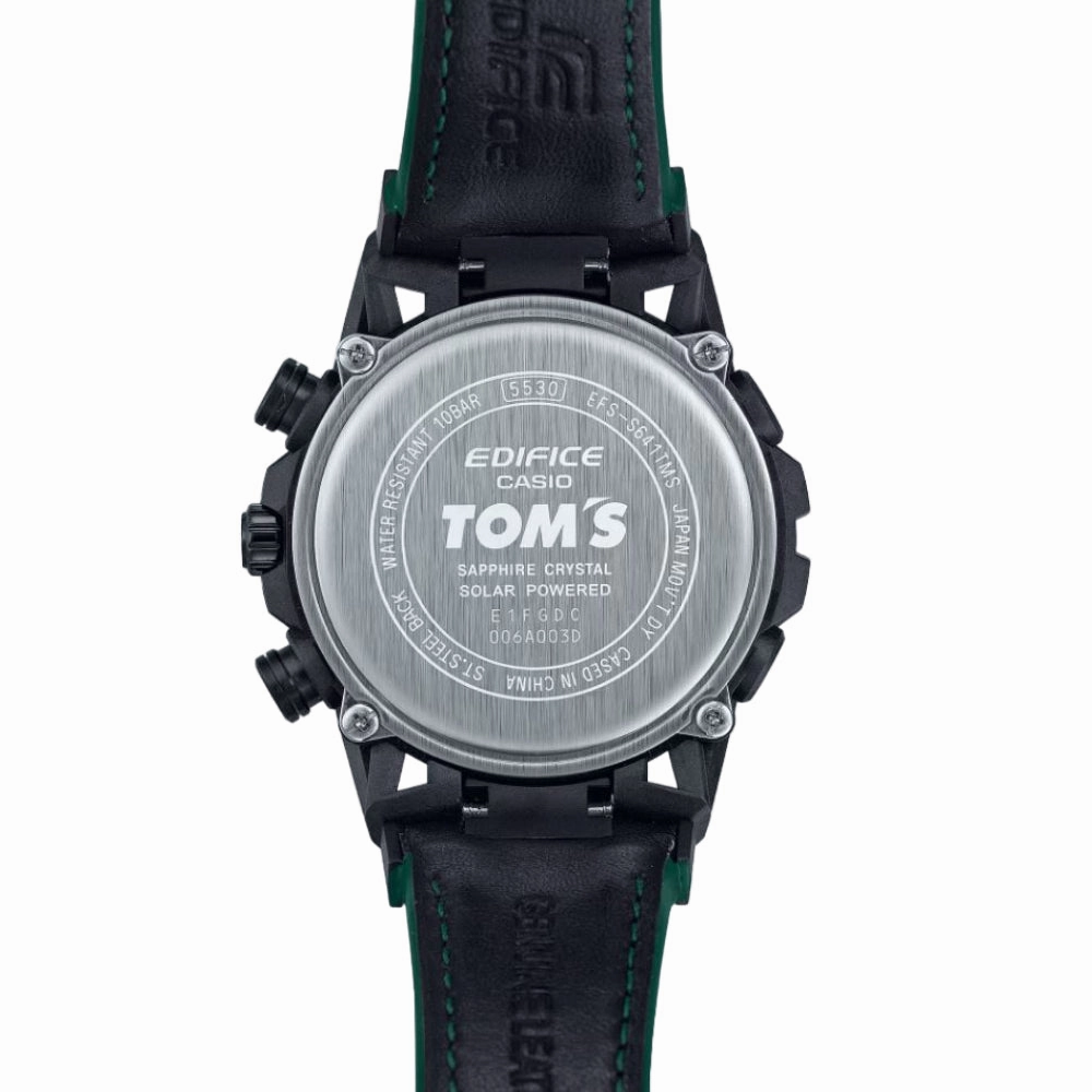 Casio Edifice Sospensione Black Leather Watch EFS-S641TMS-1ADR