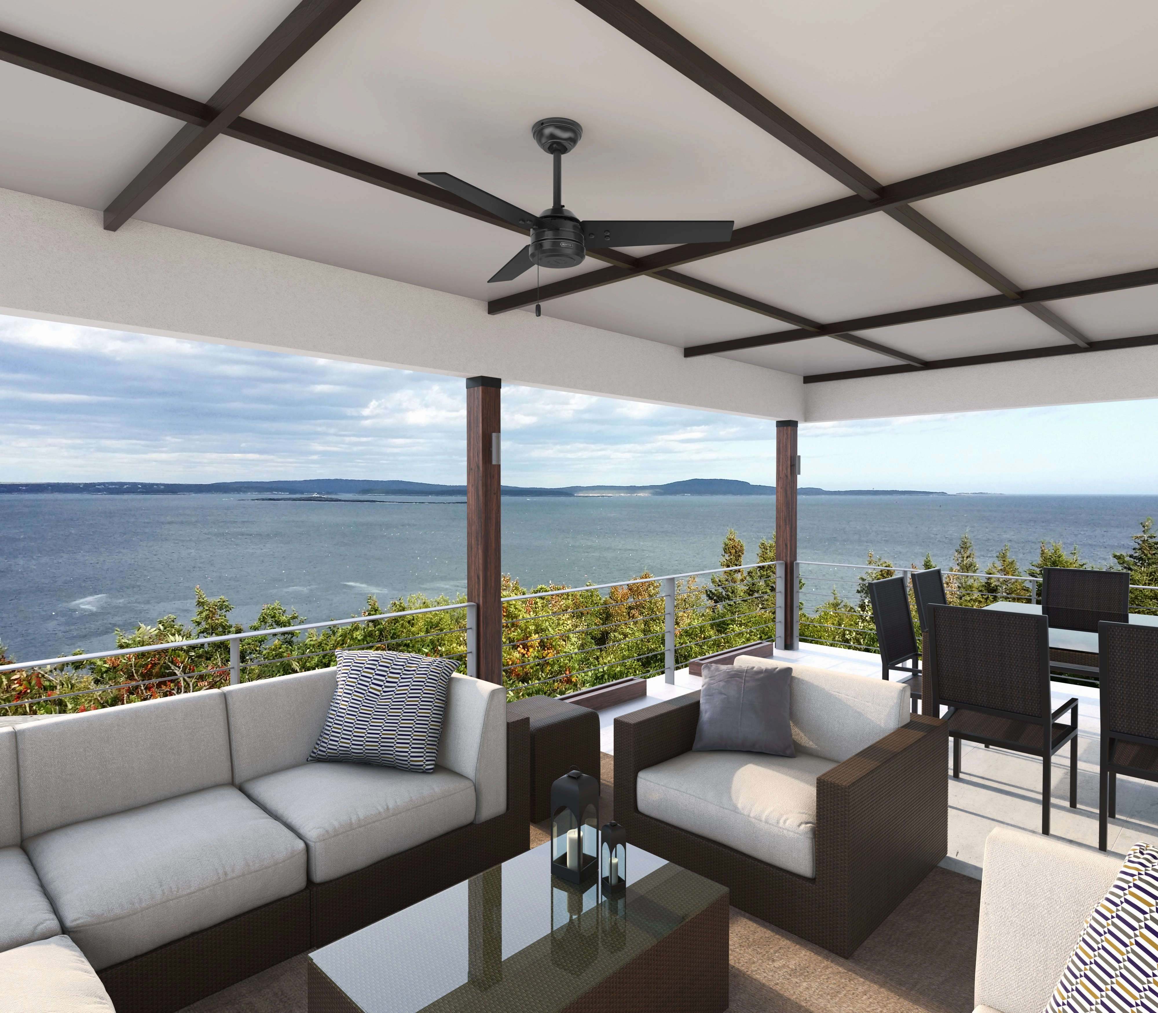 Cassius 44"Ceiling Fan Matte Black