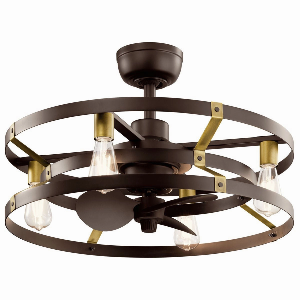 Cavelli 25"Ceiling Fan Satin Natural Bronze