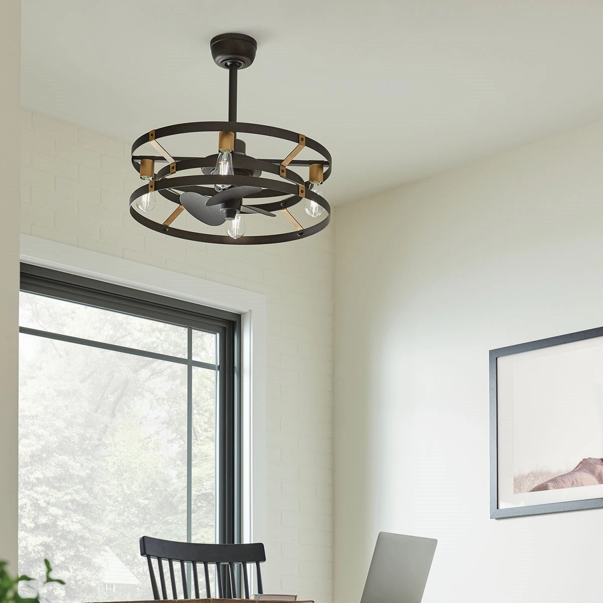Cavelli 25"Ceiling Fan Satin Natural Bronze