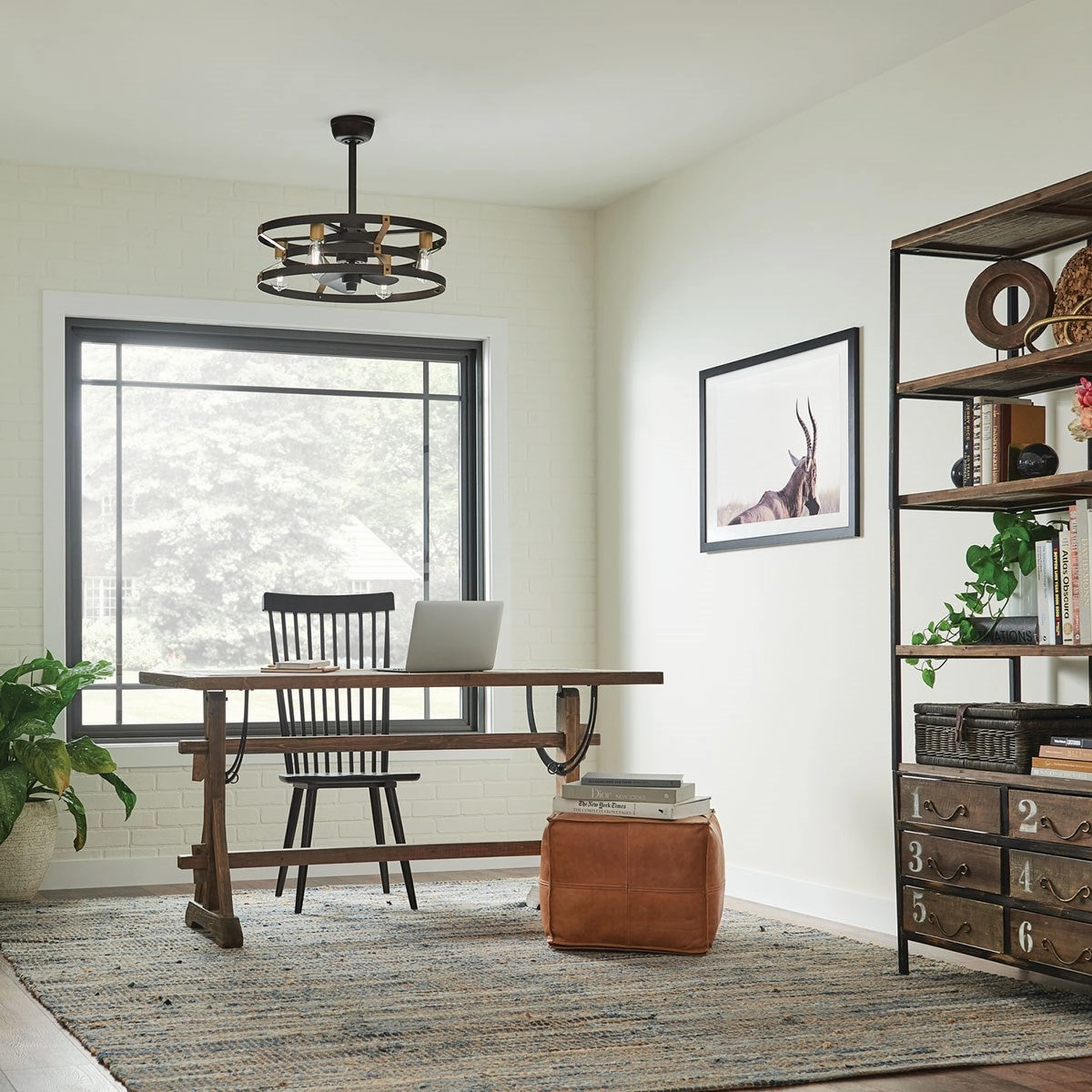 Cavelli 25"Ceiling Fan Satin Natural Bronze