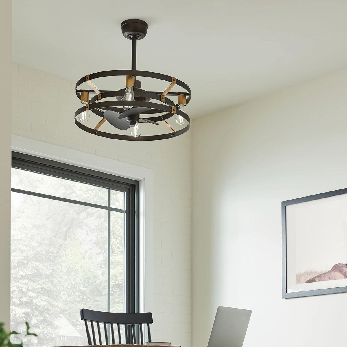Cavelli 25"Ceiling Fan Satin Natural Bronze
