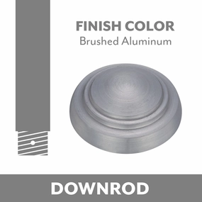 Ceiling Fan Downrod Brushed Aluminum indoor electric fans with remote control